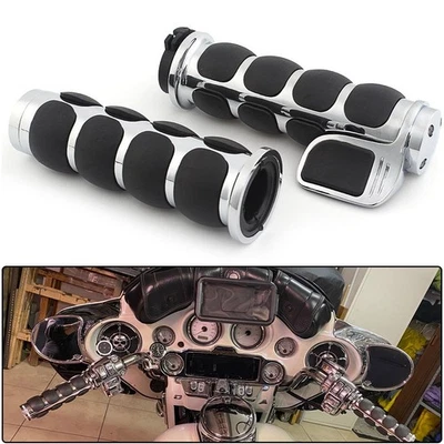 Empuñaduras de manillar de motocicleta de 1" 26 mm aptas para Harley Touring Road Glide 96-07 Foto 1 de 4