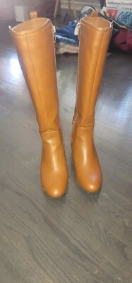  Liz Claiborne Tenny багажа коричневый колена ремень езды ботинки размер 7,5 М - Изображение 1 из 4