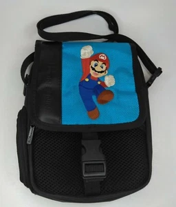 Nintendo DS Mario Tragetasche Reise Etui Tasche Schultergurt bestickt Leder  - Bild 1 von 12
