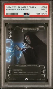 2024 Star Wars Unlimited Convention Exclusive #3 Emperor Palpatine PSA 9 SDCC - Picture 1 of 2
