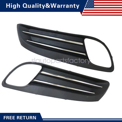 Juego de cubiertas de faros antiniebla negras izquierda derecha para Hyundai Genesis 2010-2012 cupé Foto 1 de 4