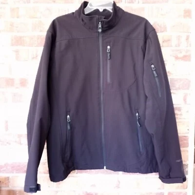 Free Country Men's Black Soft Shell Water Resistant Fleece Lined Jacket Sz Large - Image 1 of 4