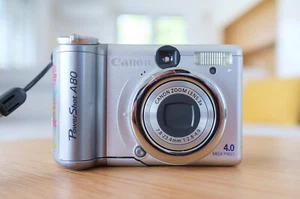 READ! Canon PowerShot A80 Digital Camera 4MP 512MB Memory Card READ! - Picture 1 of 24