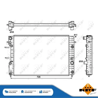 Fits Vauxhall Omega 1994-2003 2.0 2.2 2.5 3.0 Radiator NRF 6302007 52463046 - Image 1 of 4