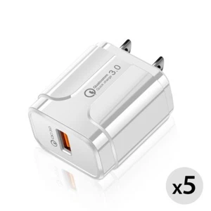 5x Adaptive Fast Charging USB Wall Plug Charger For Samsung Galaxy iPhone Google - Picture 1 of 3