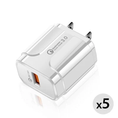 5x Adaptive Fast Charging USB Wall Plug Charger For Samsung Galaxy iPhone Google - Image 1 of 3