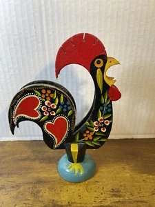 Portugal Hand Painted Wooden Rooster Letter Holder - Picture 1 of 6