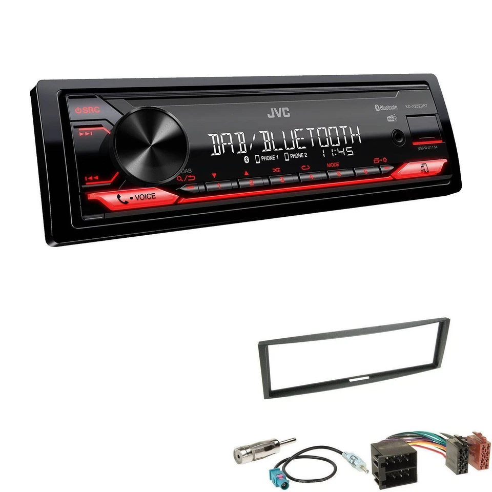 JVC KD-X282DBT Auto Radio Bluetooth DAB USB für Renault Megane II 2003-2009