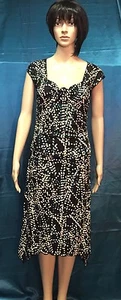 NWT MAX STUDIO BLACK/WHITE/CREAM/TEAL DRESS SZ S MSRP $138.00 - Picture 1 of 12