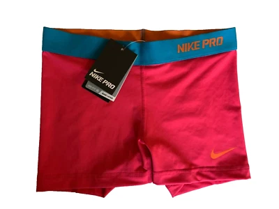 NEW! NIKE PRO [XS] Women's 2.5'' Compression Yoga Shorts-Fuchsia/Blue 519240-665 - Image 1 of 3