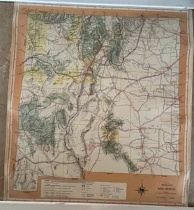1973 Official Road Map of New Mexico 27" x 30" Mountains Highways - Picture 1 of 5