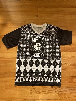 Brooklyn Nets Men’s Black Ugly Christmas Shirt Size XL - Image 1 of 4