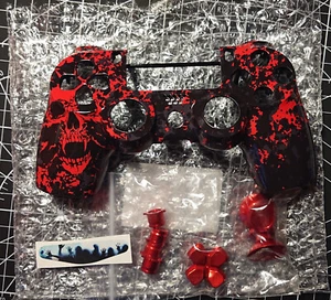 PS4 Controller Frontschale mit Aluknöpfe + LED Bar Aufkleber (JDM-040, 050, 055) - Bild 1 von 5