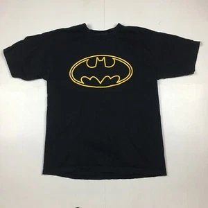 Y2K 2004 Batman Classic Oval Logo T-Shirt DC Comics Puffy Print Gr. L - Bild 1 von 6