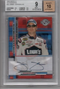 2004 JIMMIE JOHNSON WHEELS AUTOGRAPHS AUTOGRAPHED CARD#33 MINT 9, 10 AUTO BY BGS - Picture 1 of 2
