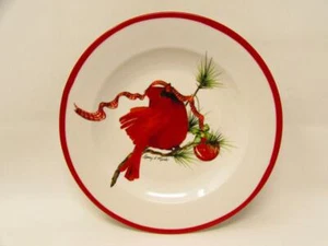 Cypress Red Cardinal Christmas Collectors Salad Plate b168 - Picture 1 of 2