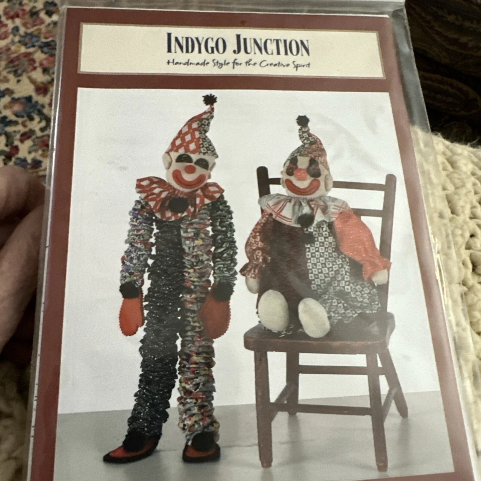 Clownin' Around Sewing Pattern Indygo Junction Pattern IJ818  Yo-Yo Clown Doll - Image 1 of 4