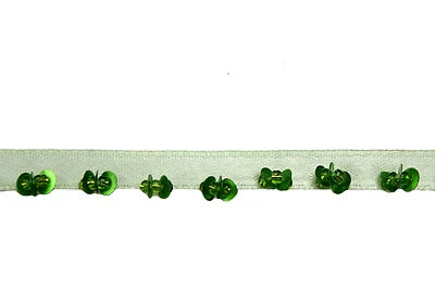 Unotrim 3/8» бисером ленты отделки со стеклянными бусинами блестки синий зеленый черный на Yd - Изображение 1 из 3