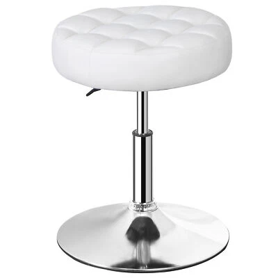 Adjustable Round Ottoman Stool Vanity Stool Chair PU Leather Swivel Makeup Stool - Image 1 of 4