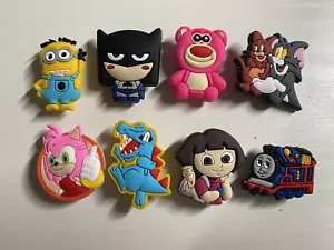 Shoe Charms For Crocs: 8 Pc Characters Minion, Batman, Tom And Jerry, Dora - Picture 1 of 1