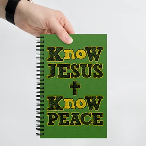Christian No Jesus No Peace Cross - Spiral Notebook Dot Journal by GatorDesign - Picture 1 of 7