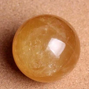 Pietra preziosa cristallo cristallo sfera decorazione guarigione cristallo citrino 30-80 mm + supporto - Foto 1 di 3