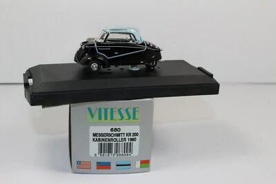 mx714, Vitesse Messerschmitt KR 200 Kabinenroller 1958 , schwarz / grau TOP OVP  - Bild 1 von 4