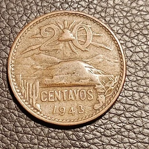 1943 Mexiko 20 Centavos Münze KM 439 - Bild 1 von 2