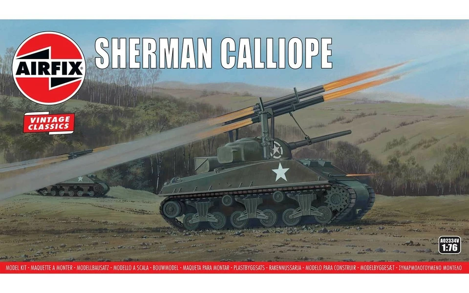 AIRFIX 1:76 KIT PLASTICA - CARRO ARMATO TANK SHERMAN CALLIOPE  ART A02334V - Immagine 1 di 1