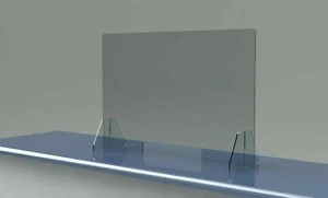 SNEEZE GUARD CLEAR ACRYLIC DIVIDER SHIELD CHECKOUT COUNTER DESK SALON - Picture 1 of 1