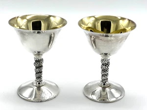 Juego de 2 copas de vino Valero Grapevine EPB plato de plata hechas en España - Imagen 1 de 8