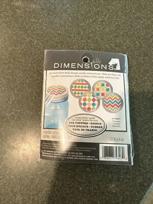 Dimensions Jar Toppers Fun Colors 4 Designs Counted Cross Stitch KIT - Image 1 of 2