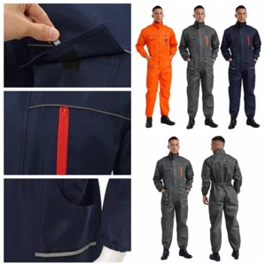 Men Coveralls Safety Leotard Full Body Bodysuit Spray Unitard Mechanic Cosplay - Picture 1 of 43