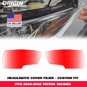 PreCut Headlights Protection Clear Covers Bra Film Kit PPF Fits 2016-2022 TACOMA - Bild 1 von 5