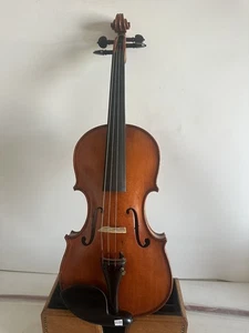 Old 1/2 Size violin Solid  flamed maple back spruce top hand carved 0180 - Picture 1 of 7
