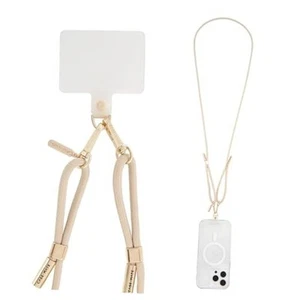  Cordon/chaîne de téléphone bandoulière [fonctionne avec tous les téléphones] corde beige mains libres - Photo 1 sur 7