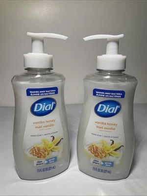 Jabón de manos Dial miel de vainilla limpio y suave 7,5 fl oz lote de 2 nuevos Foto 1 de 4