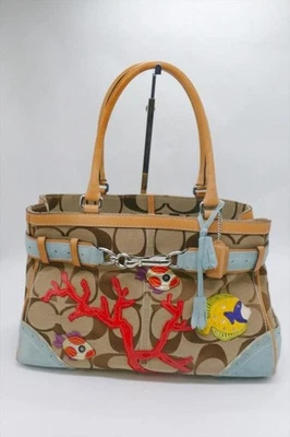 Bolso de Mano Coach Signature Coral Fish Edición Limitada Foto 1 de 4