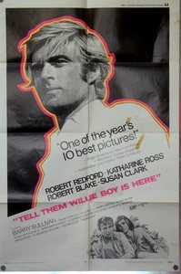 Tell Them Willie Boy Is Here poster film in un foglio 1970 Robert Redford - Foto 1 di 1