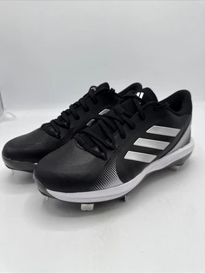 ADIDAS Women's Pure Hustle 2  Softball Black Grey Metal Cleats Shoes Size 7 NEW - Image 1 of 4