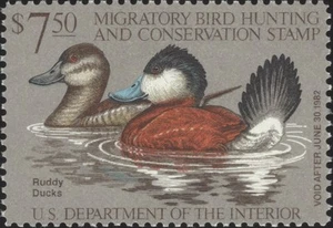 US Scott #RW48 MNH OG XF 7.50 1981 US Federal Duck Stamp CV 12.50 - Foto 1 di 2