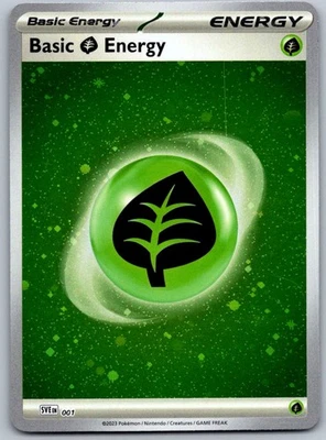 Basic Grass Energy (Cosmos Holo) 001 Common SV01: Scarlet & Violet Base Set - Image 1 of 2