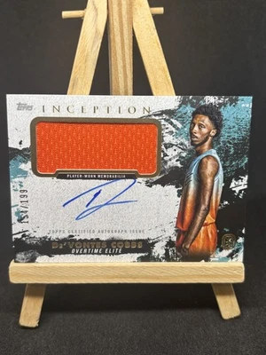 DE'VONTES COBBS 2021 TOPPS INCEPTION /199 PATCH AUTO BASKETBALL CARD #IAPC-DC2 - Image 1 of 2