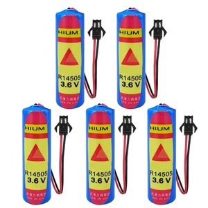 5pcs 3.6V ER14505M 2200mAh Li-ion Battery with SM Black Plug for Water Meter - Bild 1 von 4
