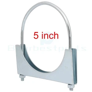 5" U-Bolt Uclamp Muffler Saddle Exhaust Pipe Clamp - Picture 1 of 5