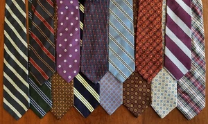 Lote De 14 Corbatas De Colección Brooks Brothers Rayas Cuadros Paisley Estampado 100% Seda - Imagen 1 de 9