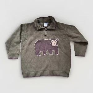 Gymboree 2009 Brown Bear Animal Sweater Forest Nature Knit Pullover HTF - Sz 2T - Picture 1 of 4