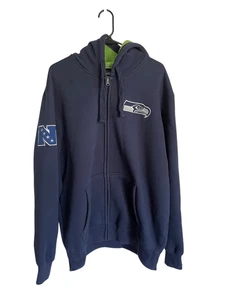 NFL Herren blau Seattle Seahawks Fleece Sherpa gefüttert Full Zip Hoodie Größe XL - Bild 1 von 16