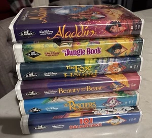 Walt Disney Black Diamond VHS Lot (6 Tapes) Classic Animated Movies Collection - Picture 1 of 3