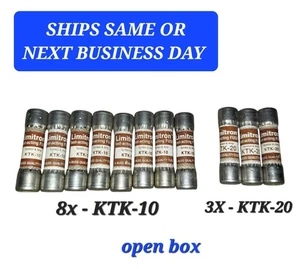 Bussman Sicherung 8x KTK-20 3x KTK-10 schnellwirkend 600vac Limitron KTK20 KTK30 20A 30A - Bild 1 von 2